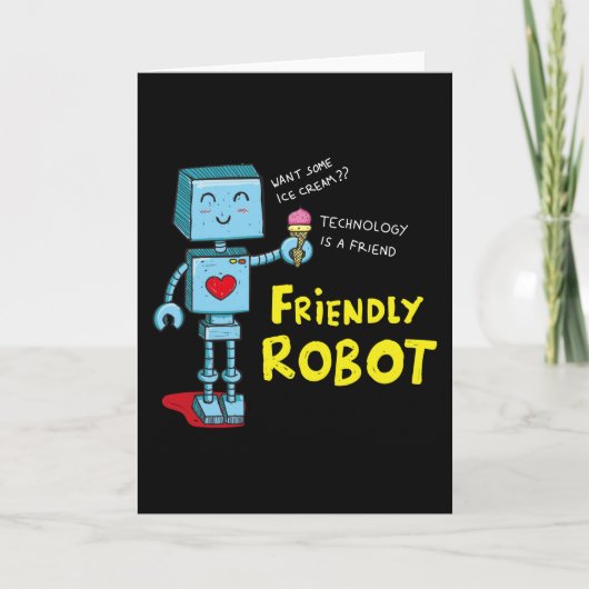 Niedlicher Roboter Karte (Vorderseite)