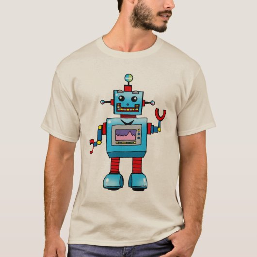 Niedlicher Roboter T-Shirt (Vorderseite)