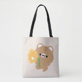 Niedlicher romantischer Braunbär Tasche (Vorderseite)