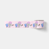 Niedlicher romantischer Elefant Satinband (Vorderseite)