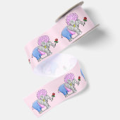 Niedlicher romantischer Elefant Satinband (Rückseite)