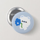 Niedlicher romantischer Polarbär Button (Vorne & Hinten)