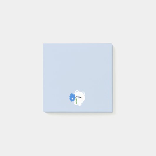 Niedlicher romantischer Polarbär Post-it Klebezettel (Vorderseite)