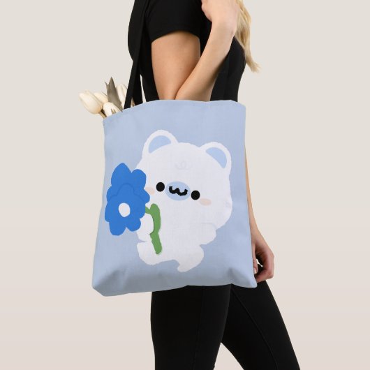 Niedlicher romantischer Polarbär Tasche (Von Nahem)