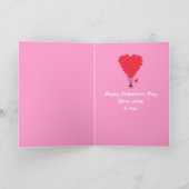 Niedlicher romantischer Teddybärn-Valentinstag Feiertagskarte (Innenseite)