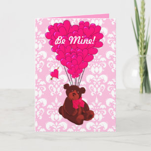 Niedlicher romantischer Teddybärn-Valentinstag Feiertagskarte
