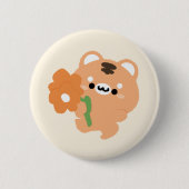 Niedlicher romantischer Tiger Button (Vorderseite)