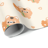 Niedlicher romantischer Tiger Geschenkpapier (Rolleneckpunkt)
