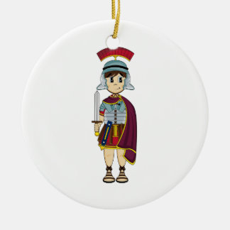 Niedlicher römischer Soldat Keramikornament