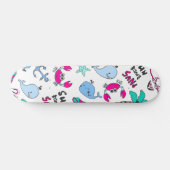 Niedlicher rosa aquamariner skateboard (Horizontal)