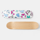 Niedlicher rosa aquamariner skateboard (Horizontal)