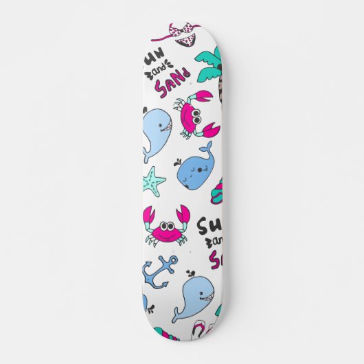 Niedlicher rosa aquamariner skateboard (Vorne)