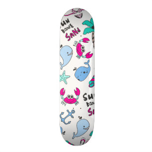 Niedlicher rosa aquamariner skateboard