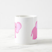 Niedlicher rosa Baby-Elefant Kaffeetasse (Mittel)