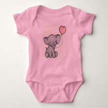 Niedlicher rosa Baby-Elefant-Spielanzug