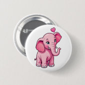 Niedlicher rosa Babyelefon mit Liebe Button (Vorne & Hinten)