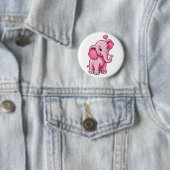 Niedlicher rosa Babyelefon mit Liebe Button (Beispiel)