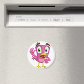 Niedlicher Rosa-Bird-Cartoon Magnet (In Situ (Geschirrspüler))