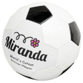 Niedlicher Rosa-Blume-Fußball für Mädchen Fußball (Dreiviertel)