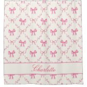 Niedlicher rosa Bogen Duschvorhang (Vorderseite)