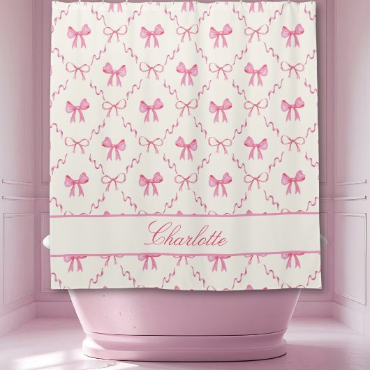 Niedlicher rosa Bogen Duschvorhang