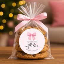 Niedlicher rosa Bow Coquette hausgemachte Waren