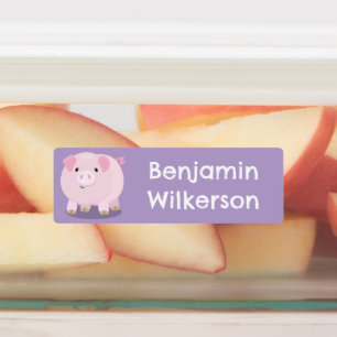 Niedlicher rosa Cartoon Etiketten