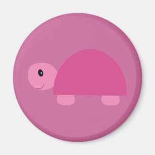 Niedlicher rosa Cartoonschildkrötenmagnet Magnet