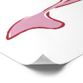 niedlicher Rosa-Delphin Poster (Ecke)