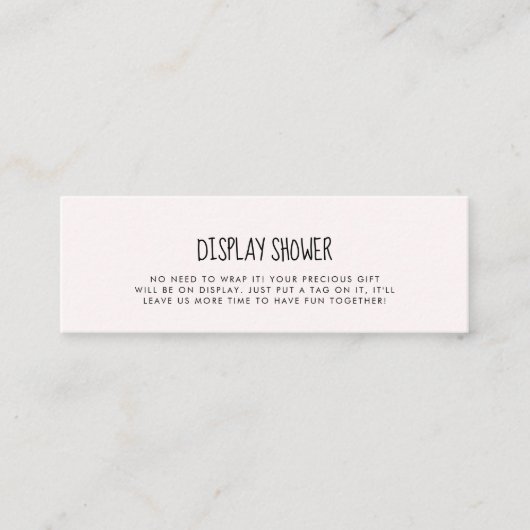 Niedlicher rosa Elefant Display Duschkarteneinsatz Mini Visitenkarte (Vorderseite)