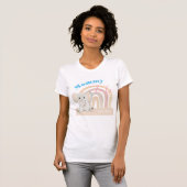 Niedlicher rosa Elefant in Regenbogenfarbe T-Shirt (Vorne ganz)