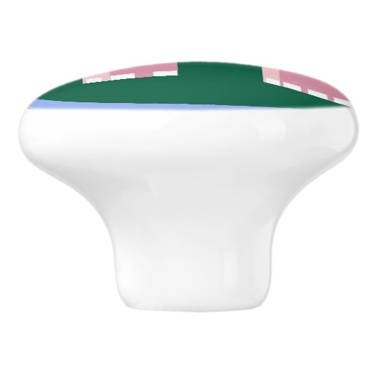 Niedlicher rosa Elefant Keramikknauf (Seitenansicht)