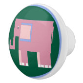 Niedlicher rosa Elefant Keramikknauf (Rechts)