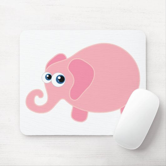 Niedlicher rosa Elefant Mousepad (Mit Mouse)