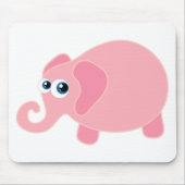 Niedlicher rosa Elefant Mousepad (Vorne)