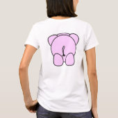 Niedlicher rosa Elefant-Vorderer-Zurück T - Shirt (Rückseite)
