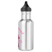 Niedlicher Rosa Elf mit Kaffee oder Kakaowein Edelstahlflasche (Rechts)