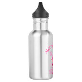 Niedlicher Rosa Elf mit Kaffee oder Kakaowein Edelstahlflasche (Links)