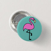 Niedlicher rosa Flamingo-Abzeichen-Button-Knopf Button (Vorne & Hinten)