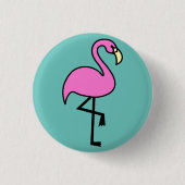 Niedlicher rosa Flamingo-Abzeichen-Button-Knopf Button (Vorderseite)