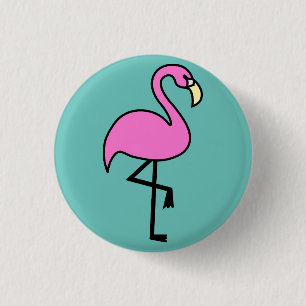Niedlicher rosa Flamingo-Abzeichen-Button-Knopf Button
