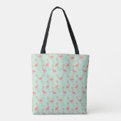 Niedlicher rosa Flamingo, der Monogramm des Tasche (Rückseite)