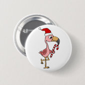 Niedlicher rosa Flamingo in der Button (Vorne & Hinten)