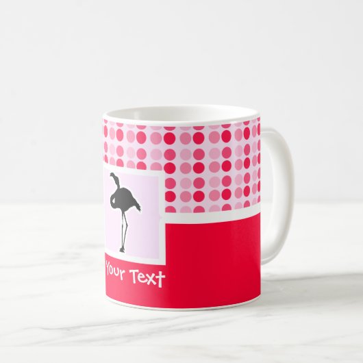 Niedlicher rosa Flamingo Kaffeetasse (VorderseiteRechts)