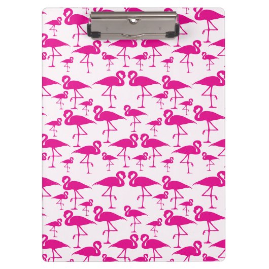 Niedlicher rosa Flamingo Klemmbrett (Vorderseite)