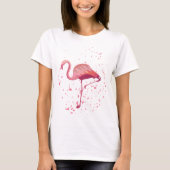 Niedlicher rosa Flamingo-T - Shirt (Vorderseite)