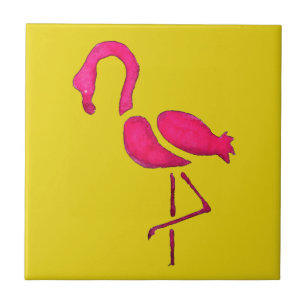 Niedlicher Rosa Flamingo-Vogel Fliese