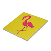 Niedlicher Rosa Flamingo-Vogel Fliese (Seite)