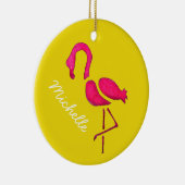 Niedlicher Rosa Flamingo-Vogel Keramik Ornament (Rechts)