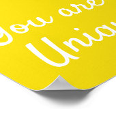 Niedlicher Rosa Flamingo-Vogel Poster (Ecke)